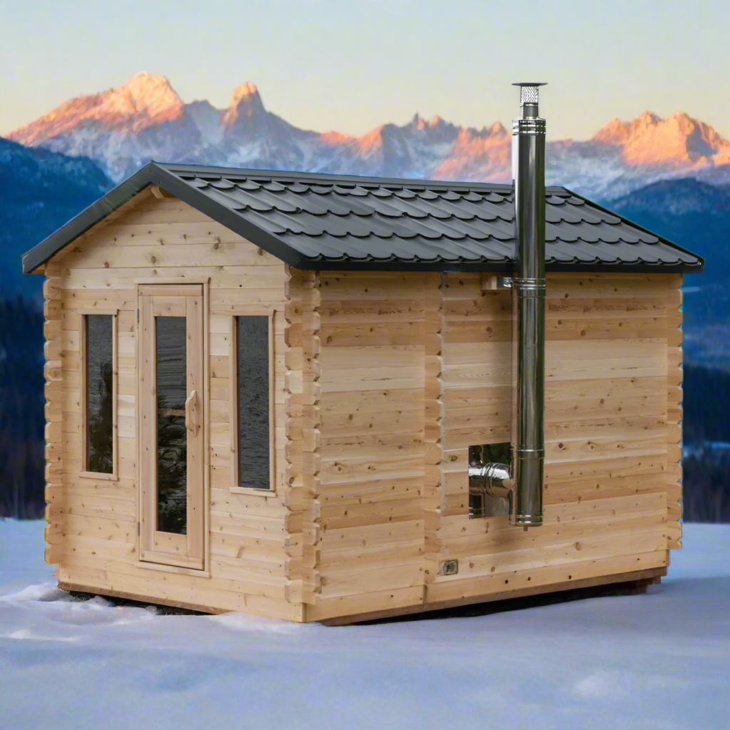 Dundalk CT Georgian 6 Person Outdoor Sauna with Changeroom