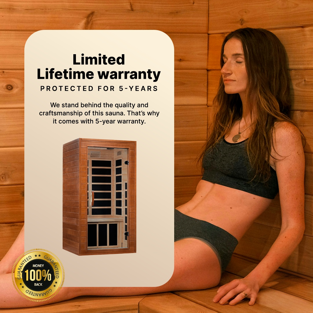 Dynamic Avila Elite 1-2-person Ultra Low EMF FAR Infrared Sauna - DYN-6103-01 Elite
