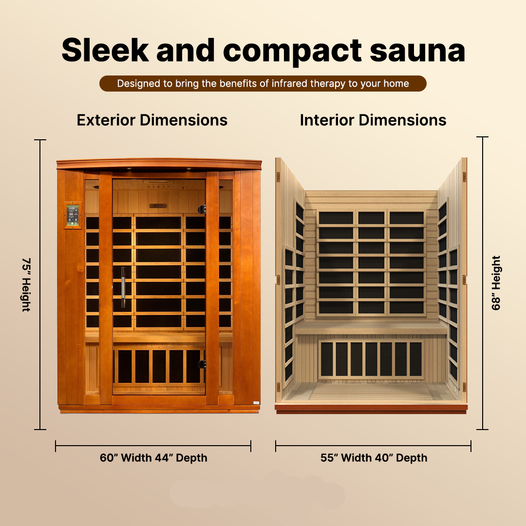 Dynamic "Bellagio" 3-person Low EMF FAR Infrared Sauna - DYN-6306-02