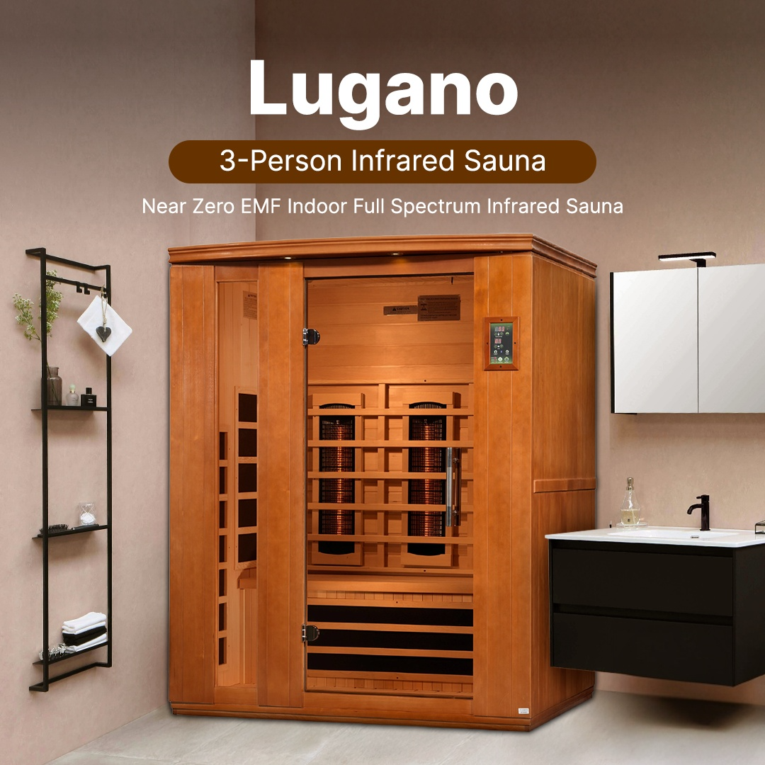 Dynamic "Lugano" 3-Person Full Spectrum Near Zero EMF FAR Infrared Sauna DYN-6336-03 FS