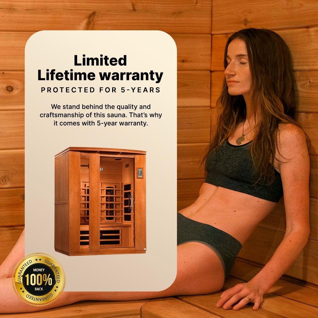 Dynamic Lugano 3-person Ultra Low EMF FAR Infrared Sauna - DYN-6336-02 Elite