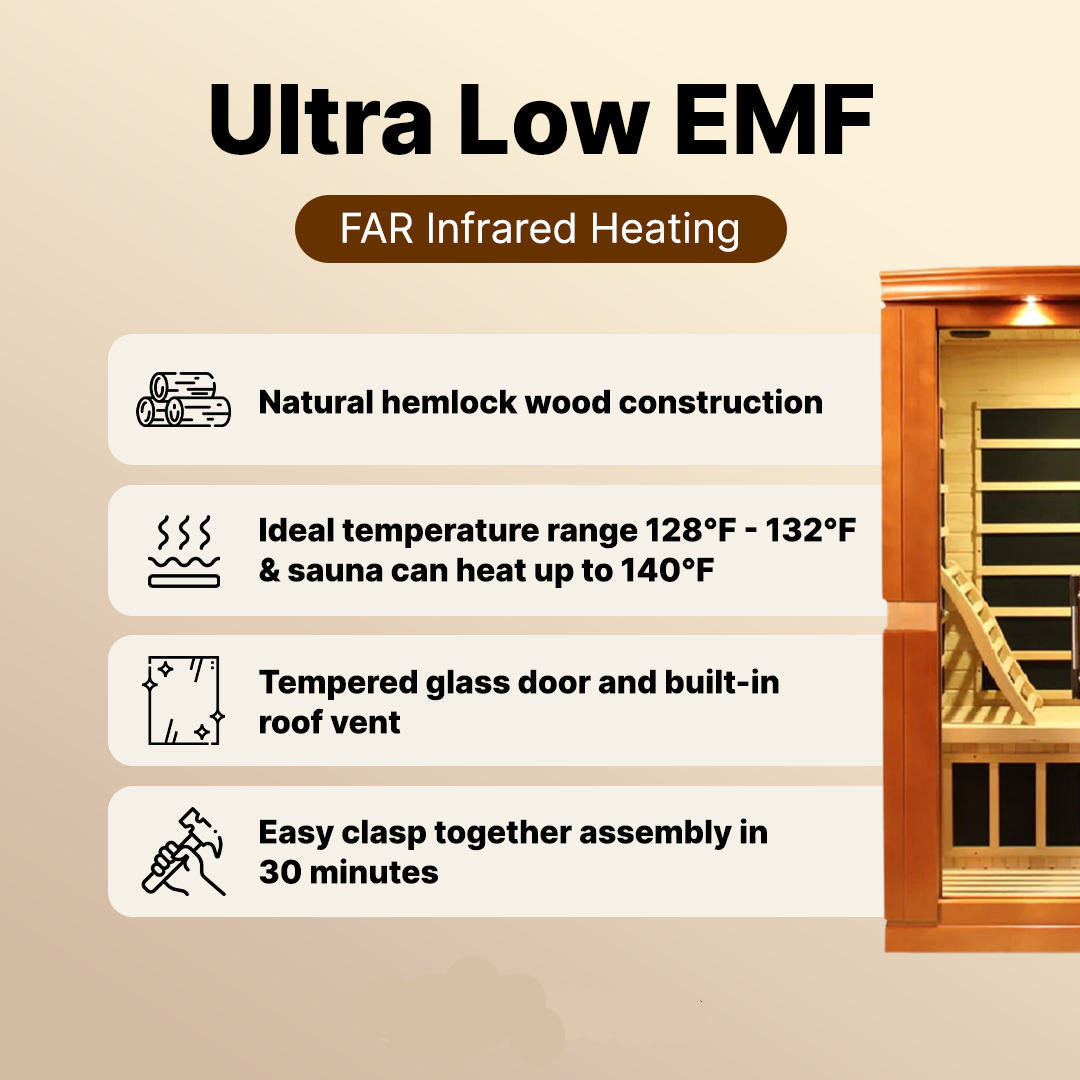 Dynamic Venice Elite 2-person Ultra Low EMF FAR Infrared Sauna - DYN-6210-01 Elite