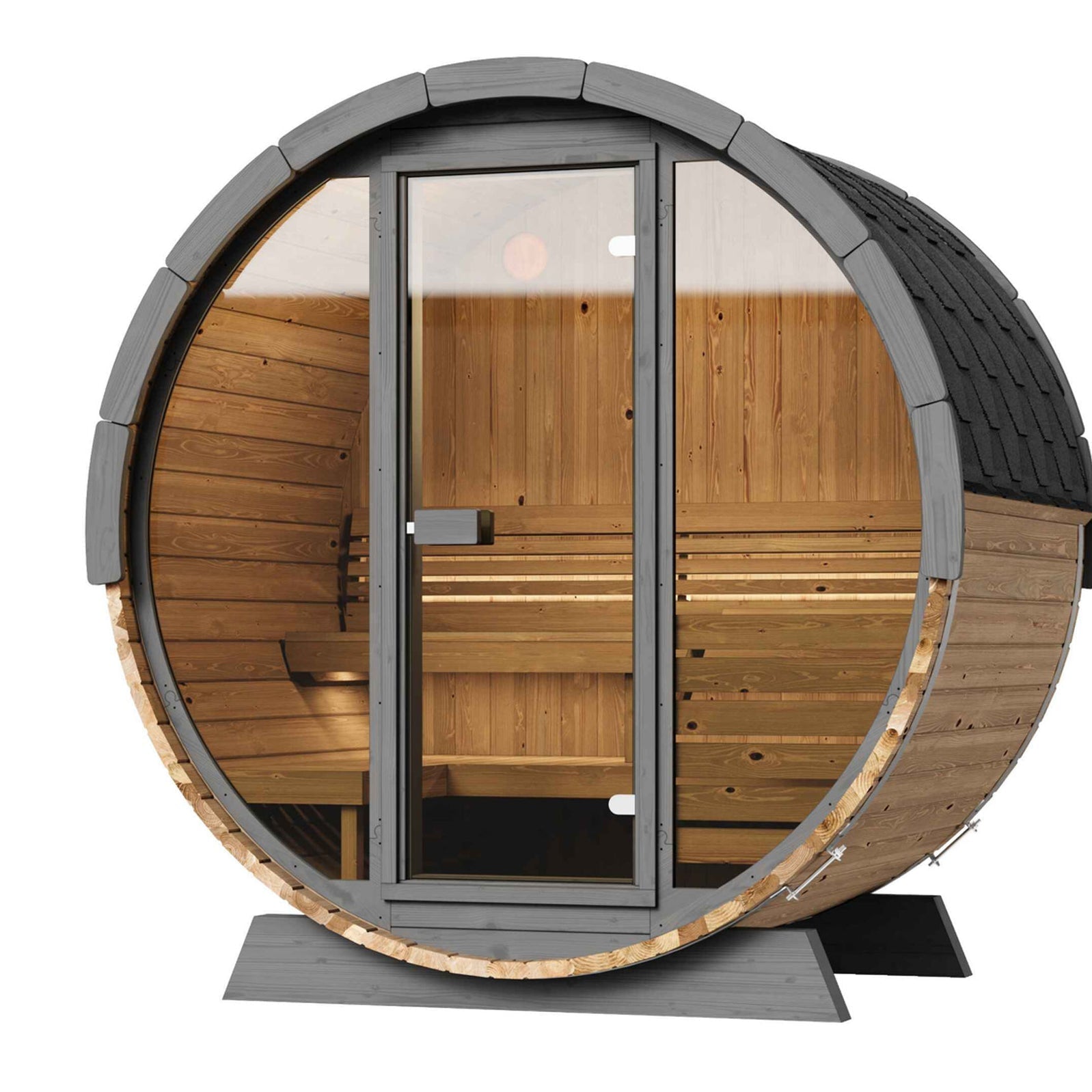 SaunaLife Model EE6G 4 Person Barrel Sauna