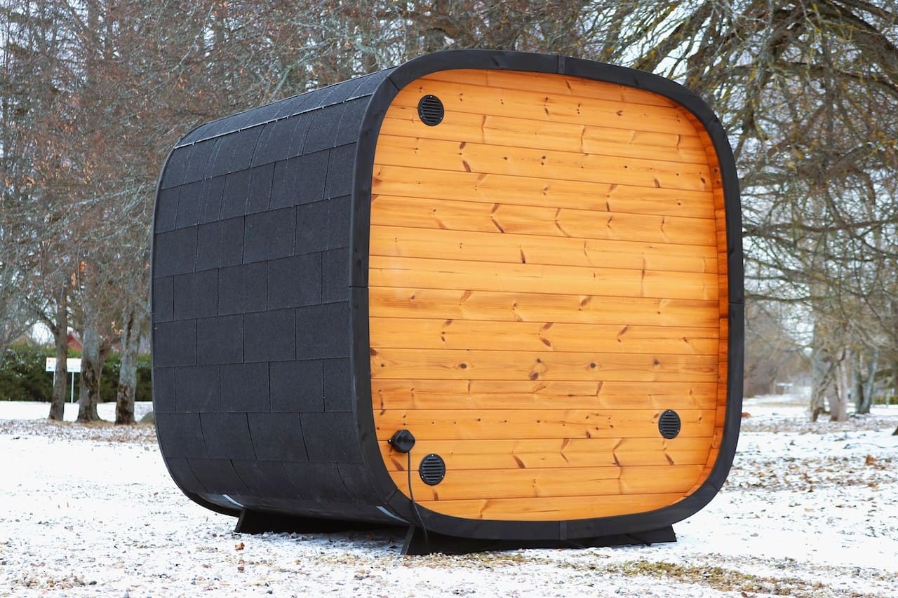 Leil Round Cube Mini Outdoor Sauna 4-5 Person