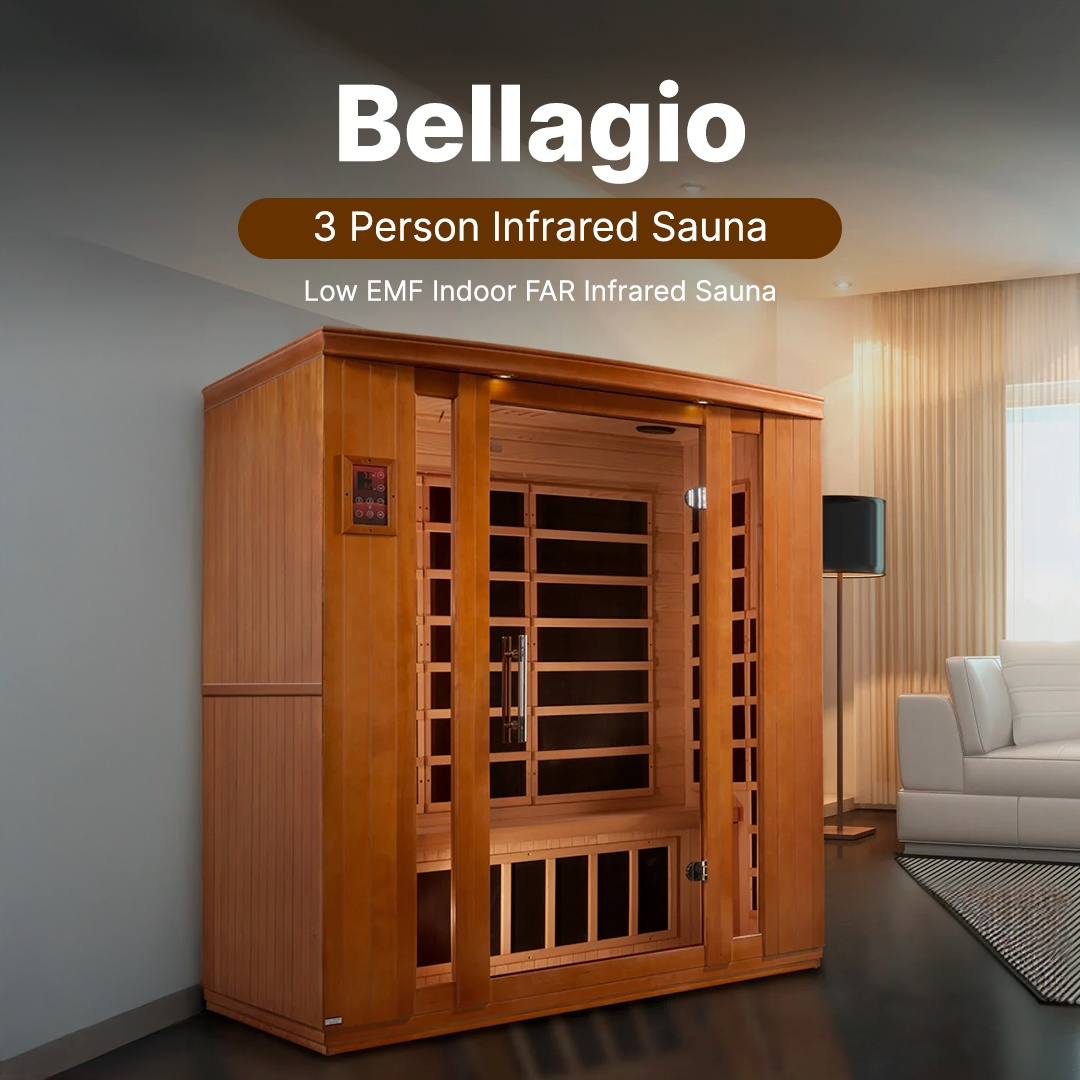 Dynamic "Bellagio" 3-person Low EMF FAR Infrared Sauna - DYN-6306-02