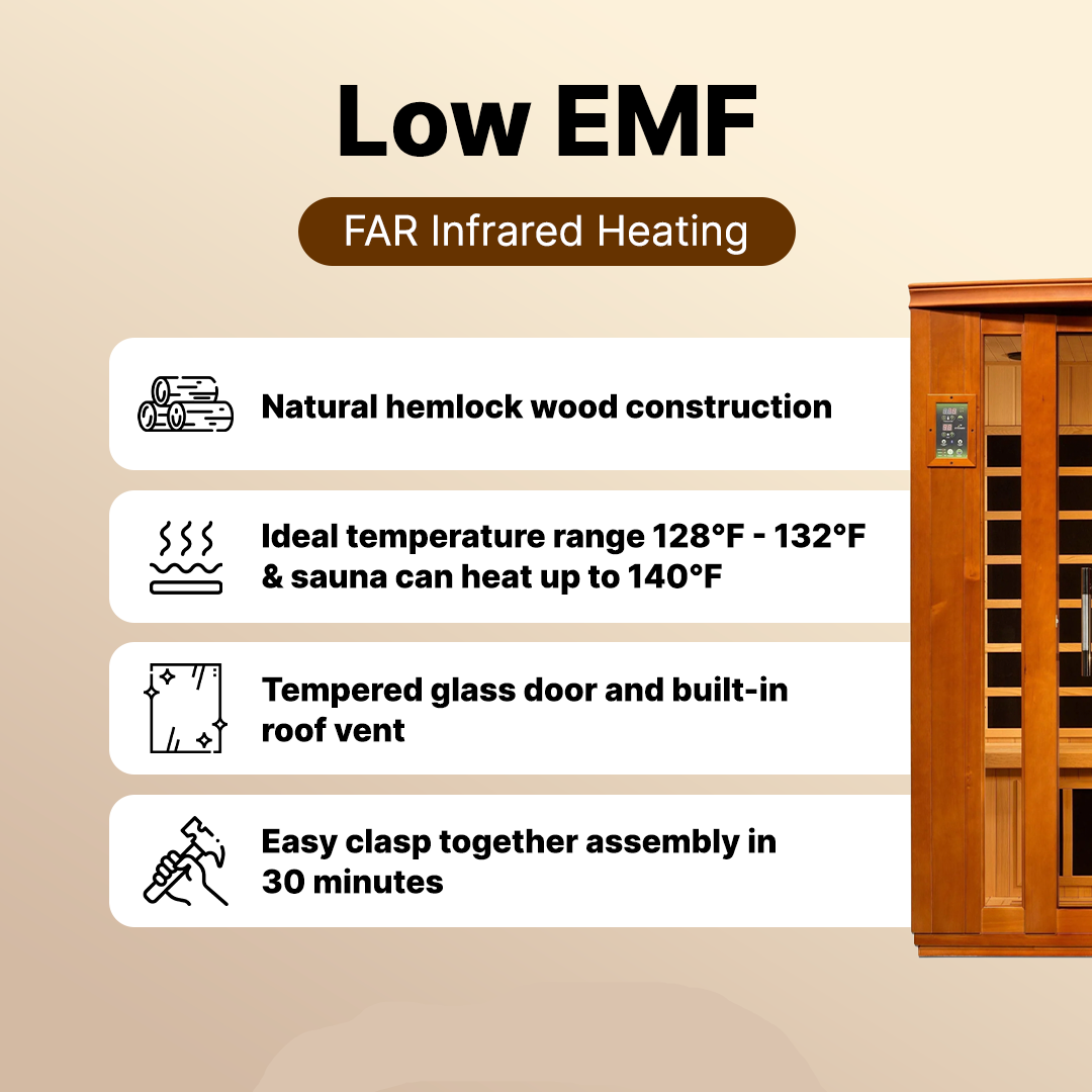 Dynamic "Bellagio" 3-person Low EMF FAR Infrared Sauna - DYN-6306-02