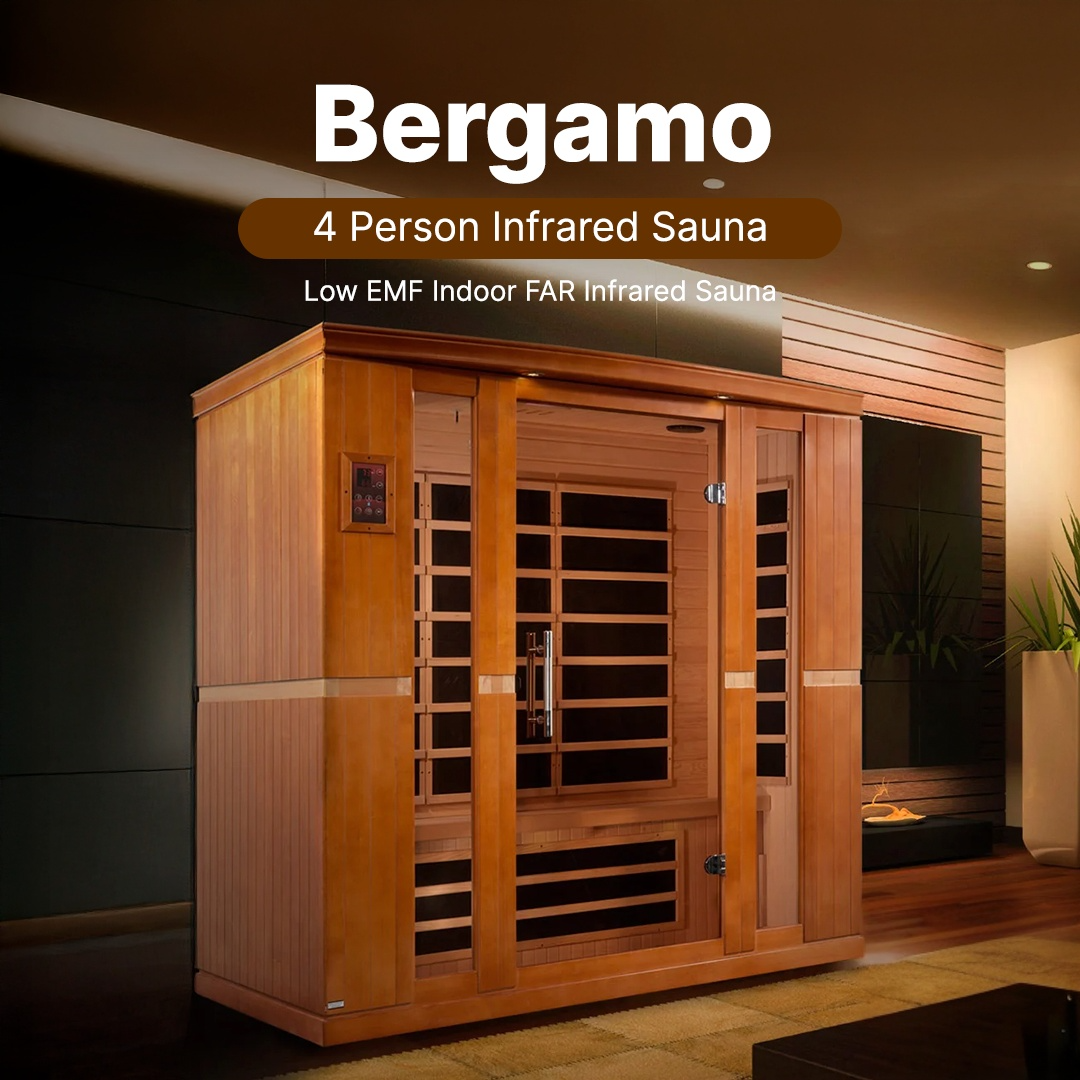 Dynamic "Bergamo" 4-person Low EMF FAR Infrared Sauna DYN-6440-01