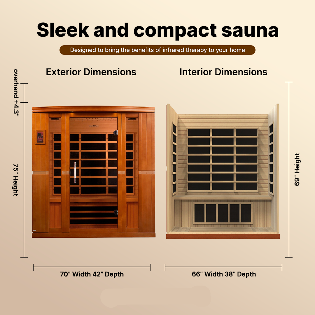 Dynamic "Bergamo" 4-person Low EMF FAR Infrared Sauna DYN-6440-01