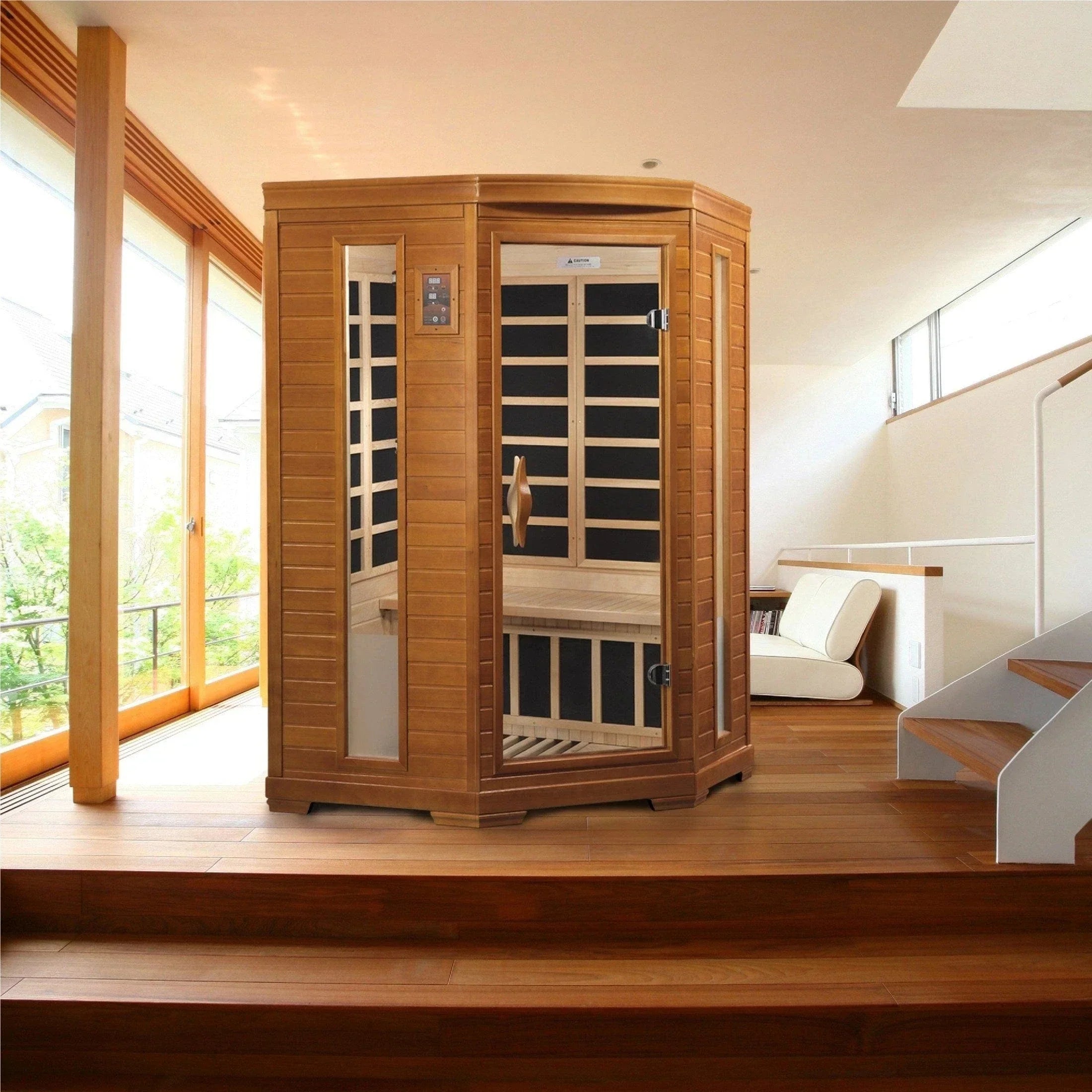 Dynamic "Heming" 2-person Corner Low EMF FAR Infrared Sauna - DYN-6225-02