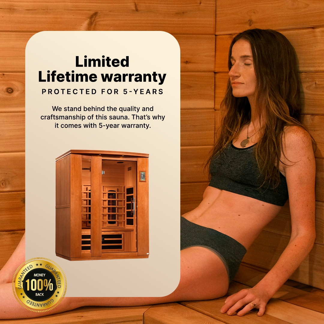 Dynamic "Lugano" 3-person Low EMF FAR Infrared Sauna DYN-6336-02