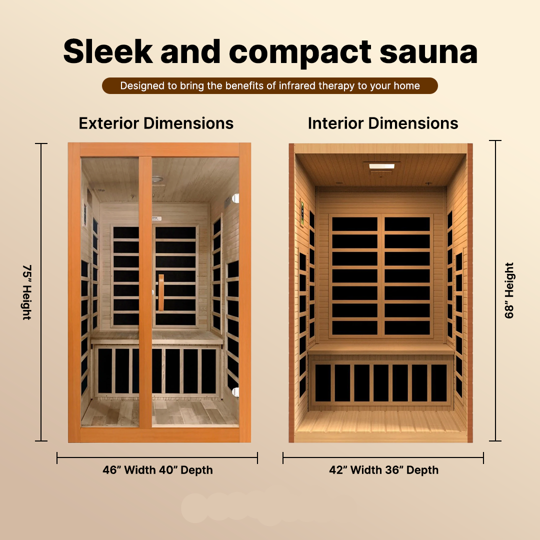 Dynamic Santiago Elite 2-person Ultra Low EMF FAR Infrared Sauna - DYN-6209-02 Elite