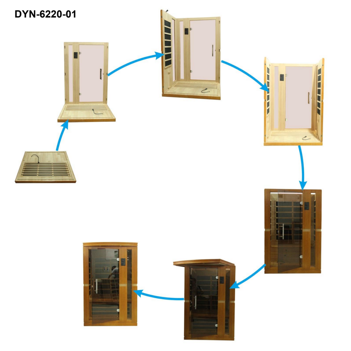 Dynamic "Vittoria" 2-person Low EMF FAR Infrared Sauna - DYN-6220-01