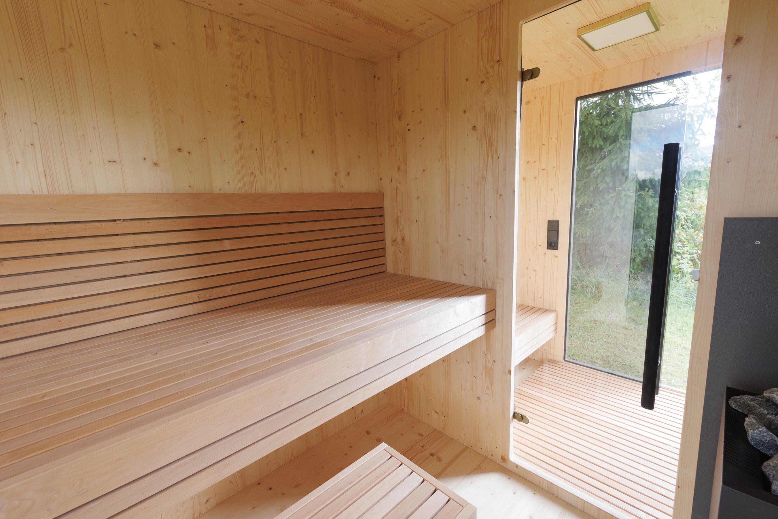 Genevas Zermatt Pre-Assembled Outdoor Sauna Cabin with Changeroom