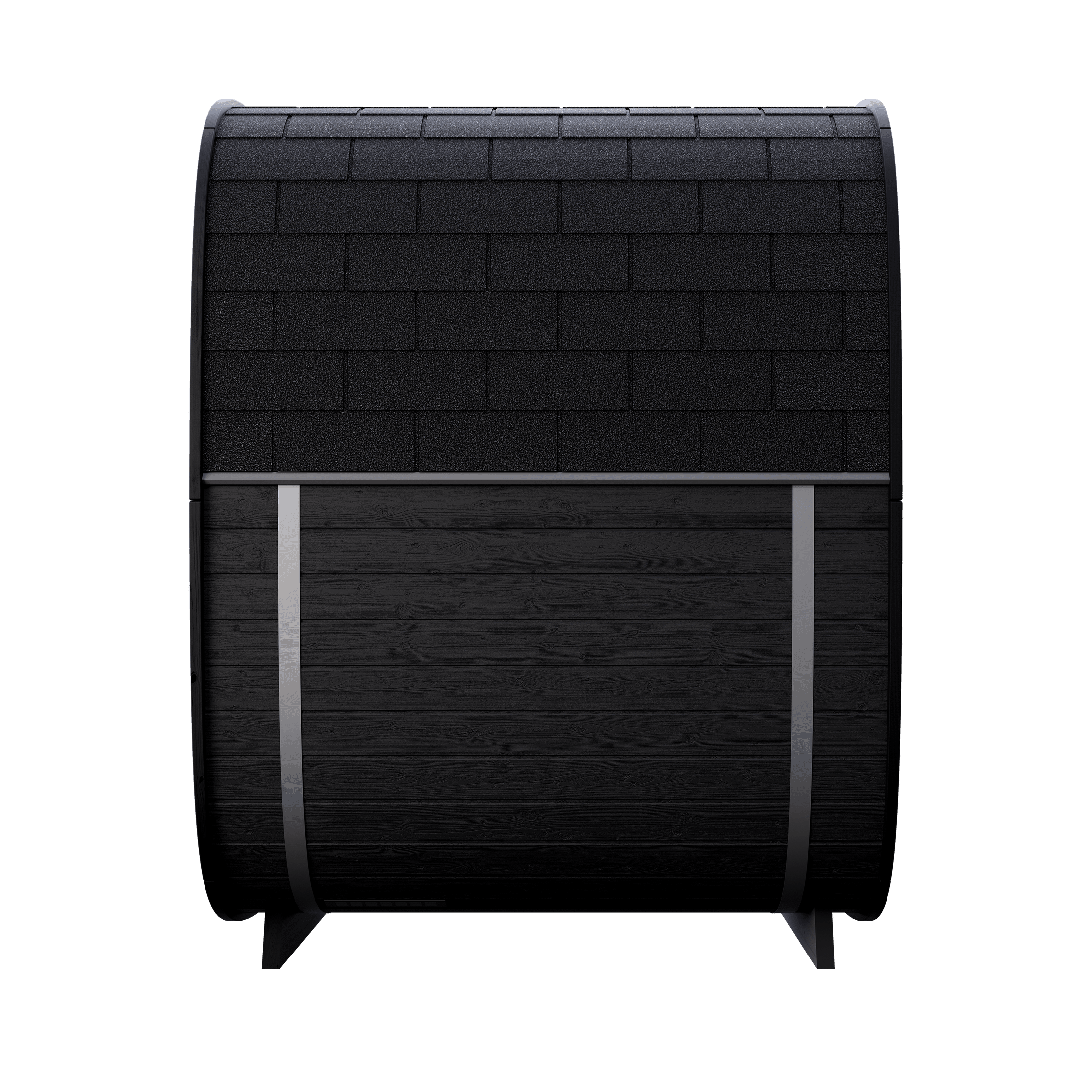 Leil Black Cube Premium 4-Person Outdoor Sauna Kit