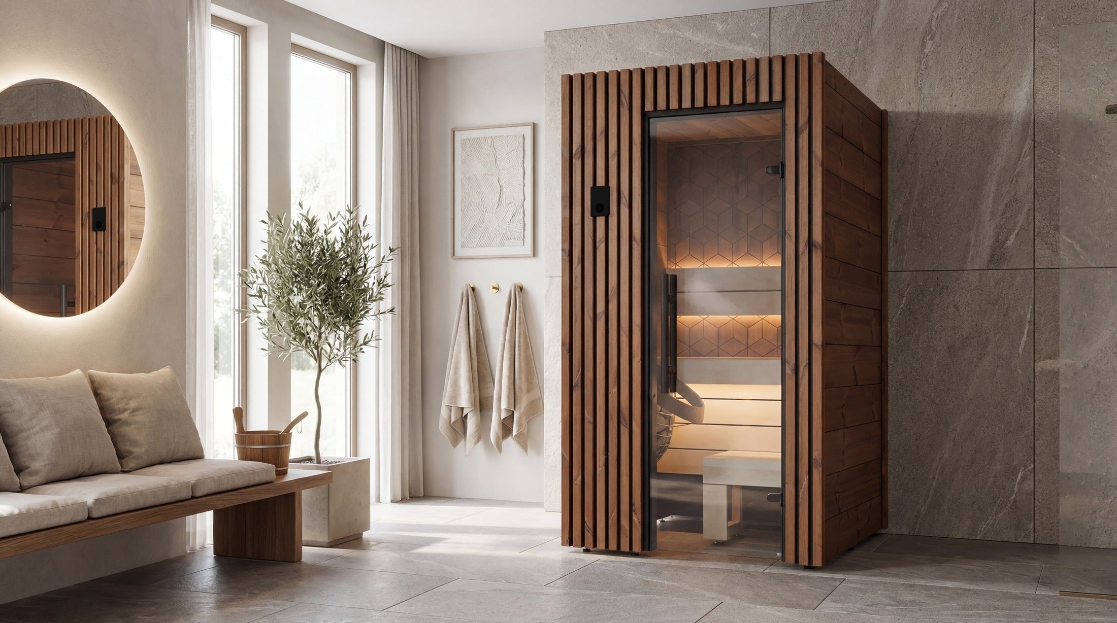 Leil Como 1-120 1 Person Indoor Sauna Kit