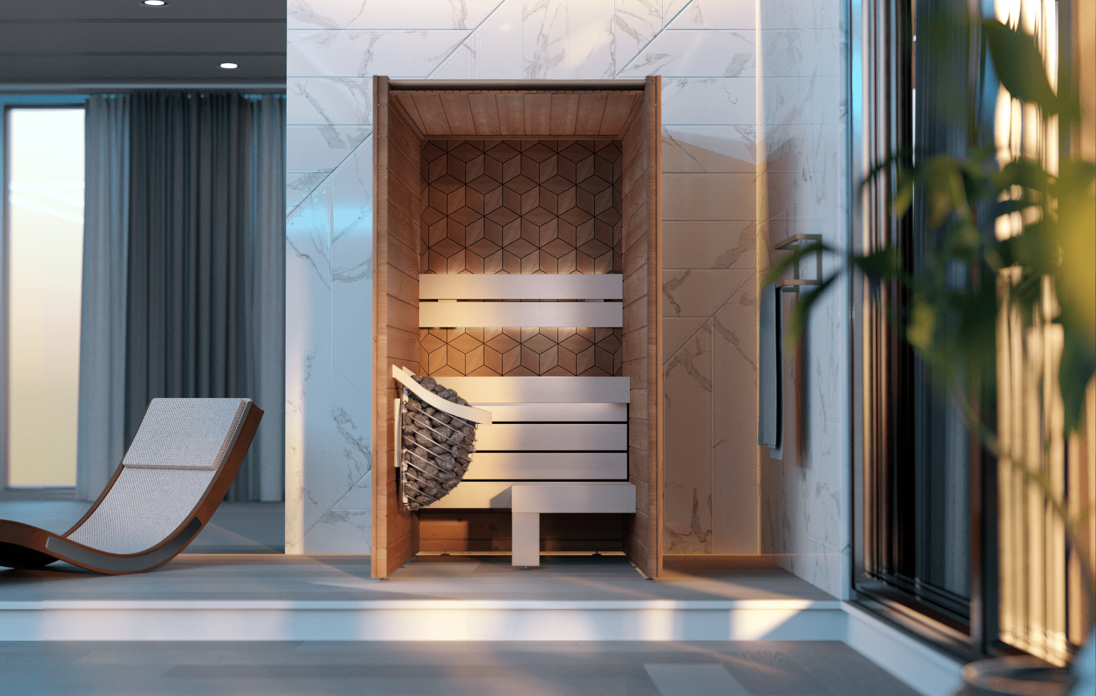 Leil Como 1-120 1 Person Indoor Sauna Kit