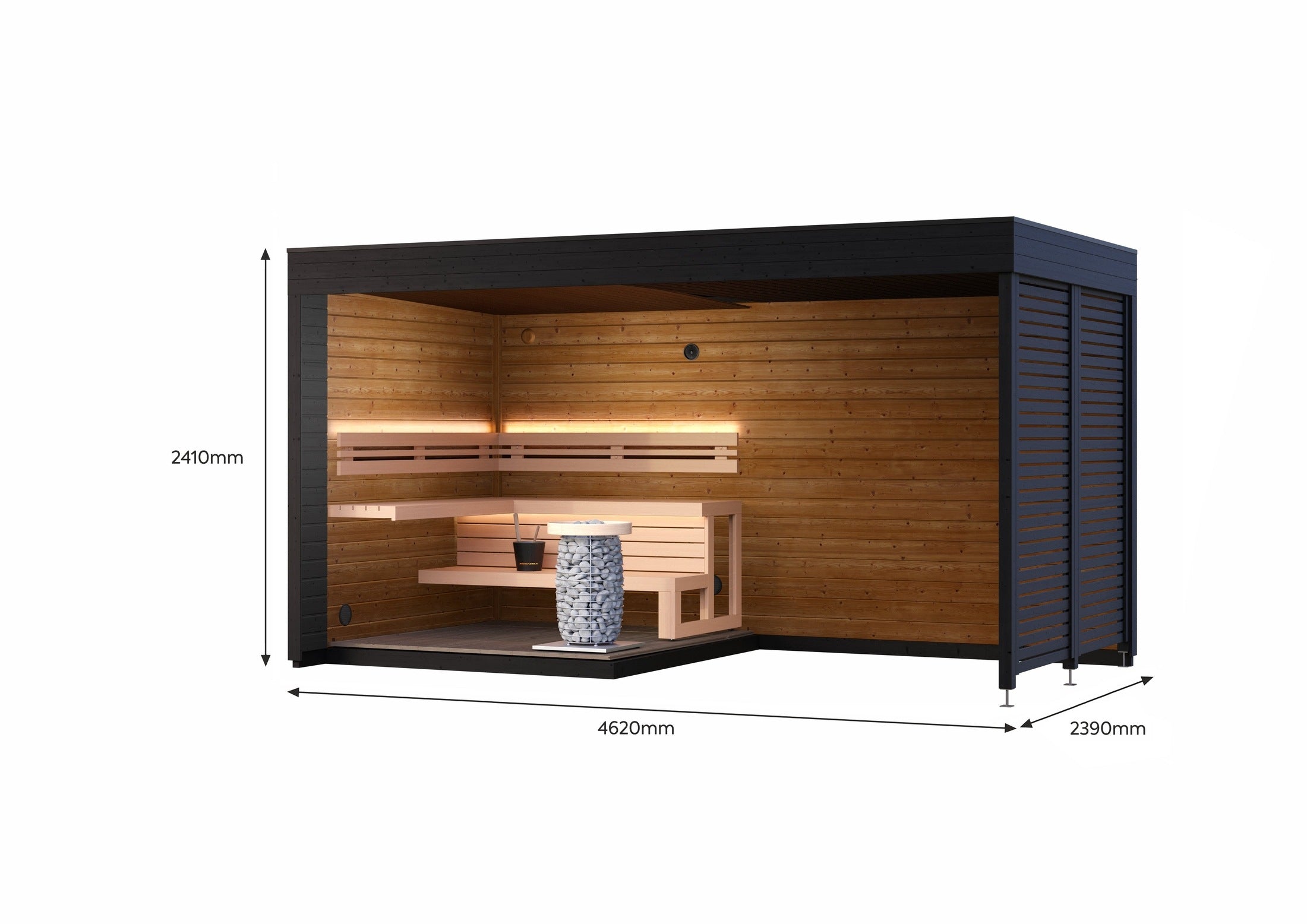 Leil Patio S Plus 4 Person Outdoor Sauna