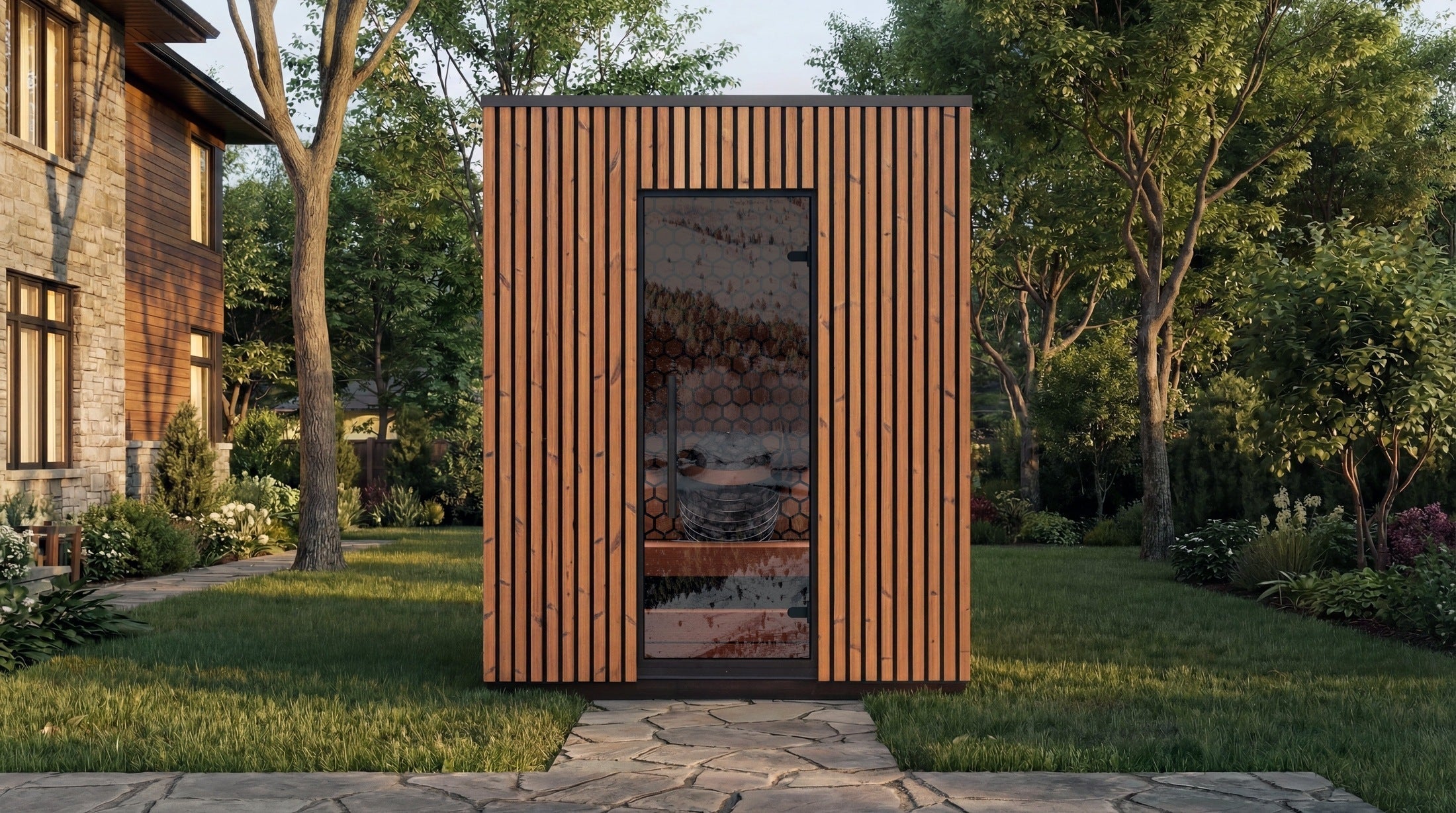 Leil Viva 180 4 Person Outdoor Sauna Kit