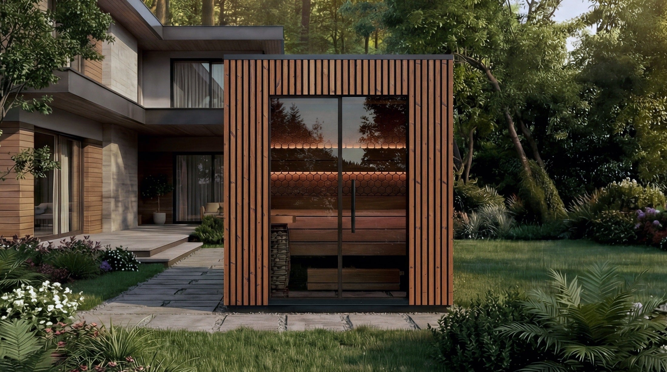 Leil Viva 210 4 Person Outdoor Sauna Kit