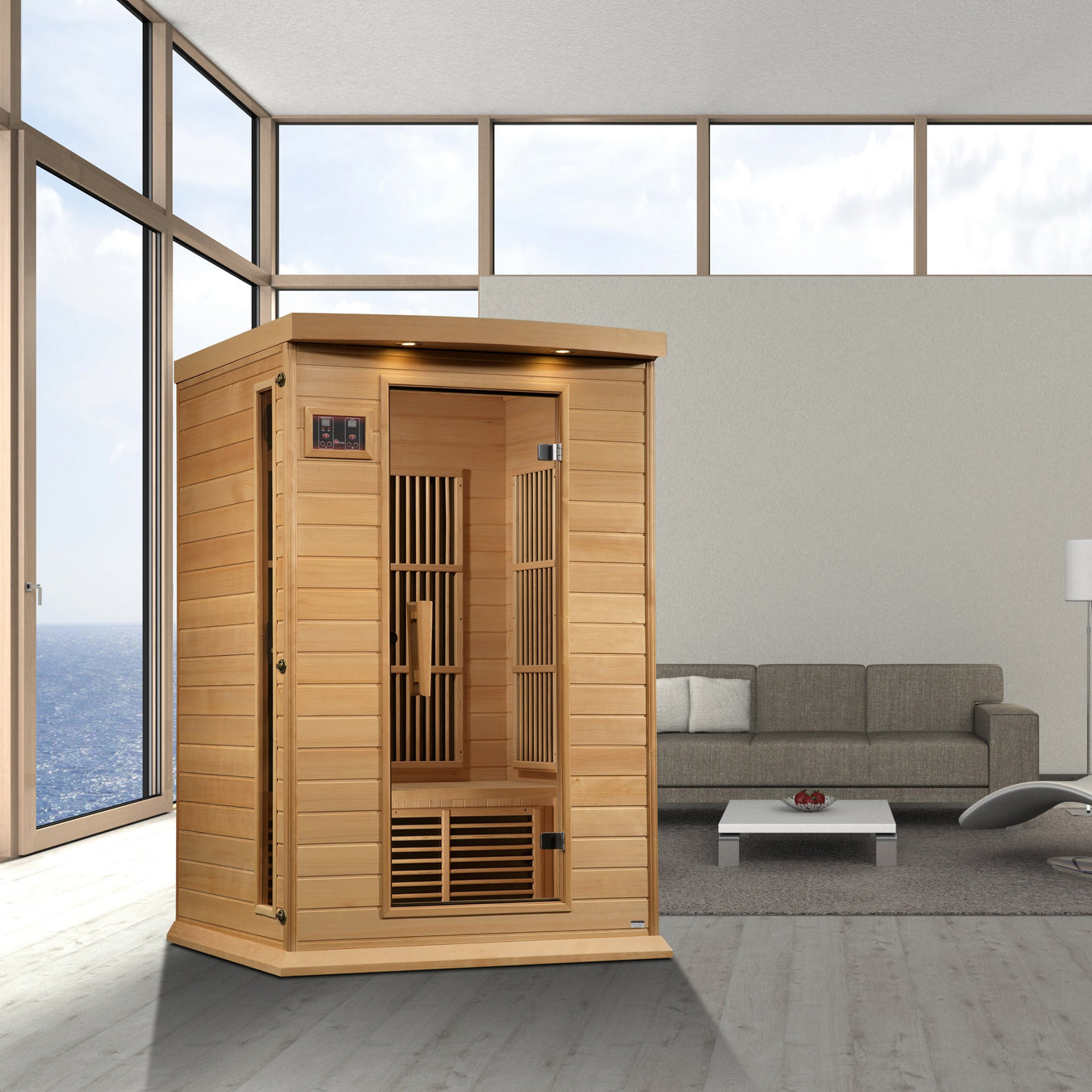 Maxxus 2-Person Low EMF FAR Infrared Sauna Canadian Hemlock MX-K206-01