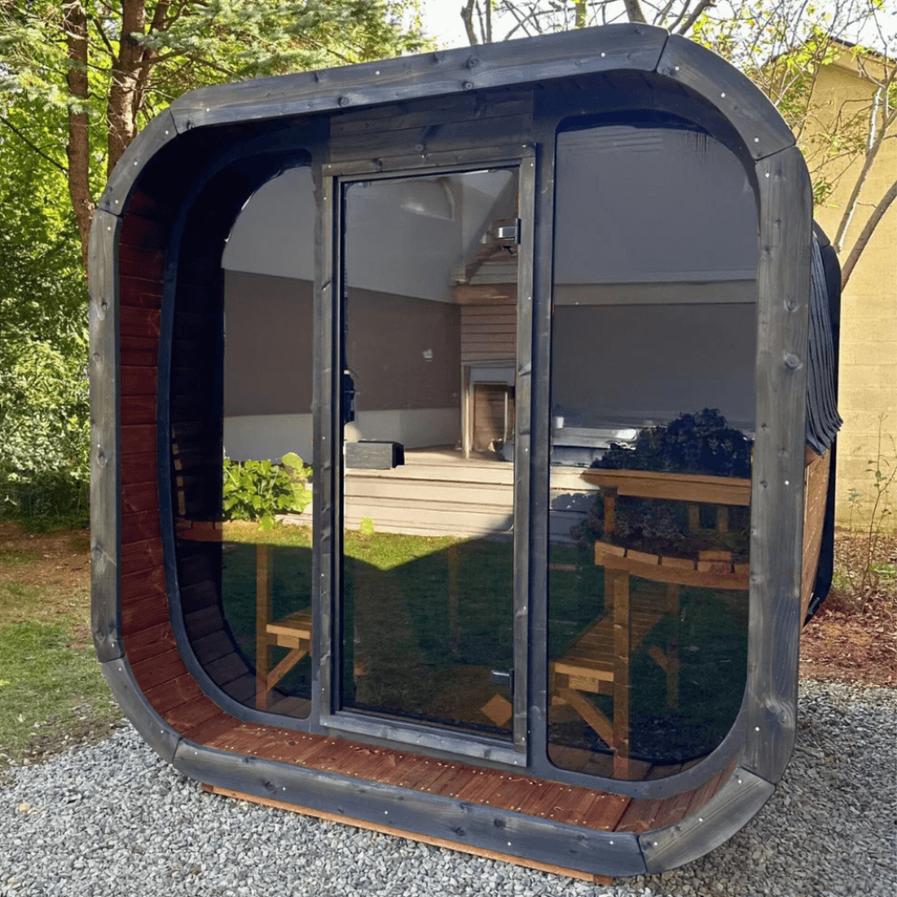 SaunaLife Model CL7G 6 Person Cube Series Outdoor Sauna Kit