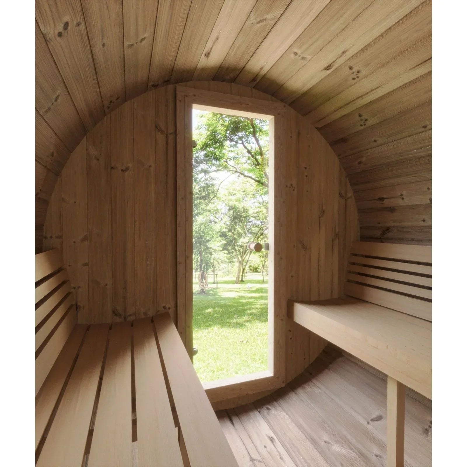 SaunaLife Model E7W 4 Person Sauna Barrel-Window